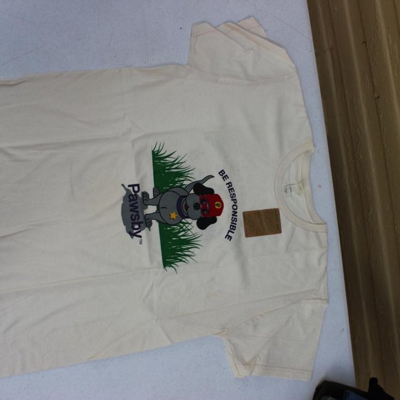 NWT VINTAGE TEE SHIRT PAWSBY PLANET INK ANVIL ORGANIC ADULT SIZE LARGE - Picture 4 of 5
